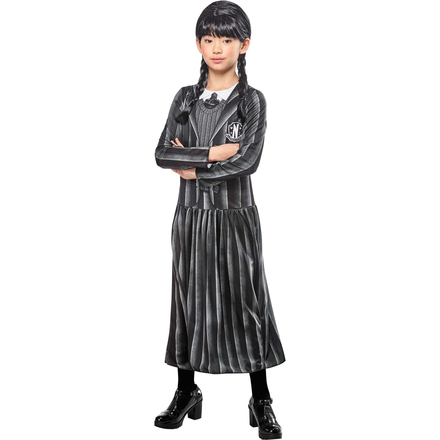 Wednesday Addams Printed Dress for Girls 1