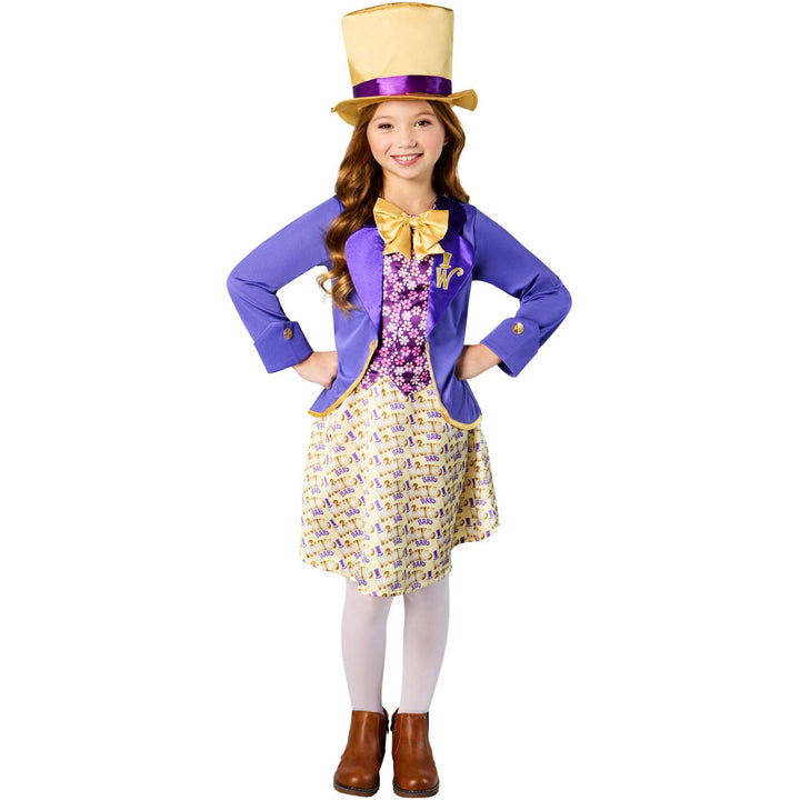 Willy Wonka Girl Chocolate Factory Costume Dress with Hat 1