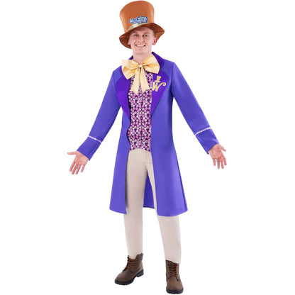 Willy Wonka Costume for Men Top and Hat 1