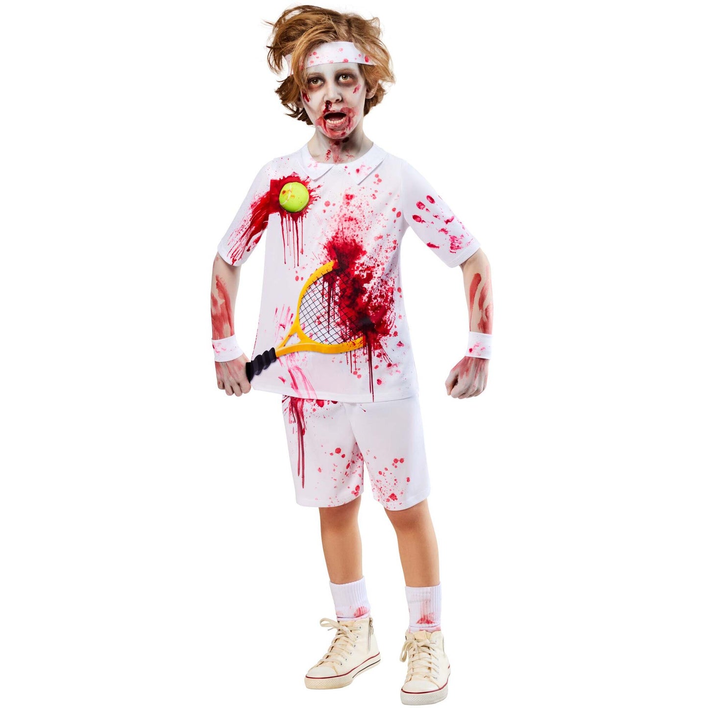 Zombie Rotter Federer Boys Tennis Costume 1