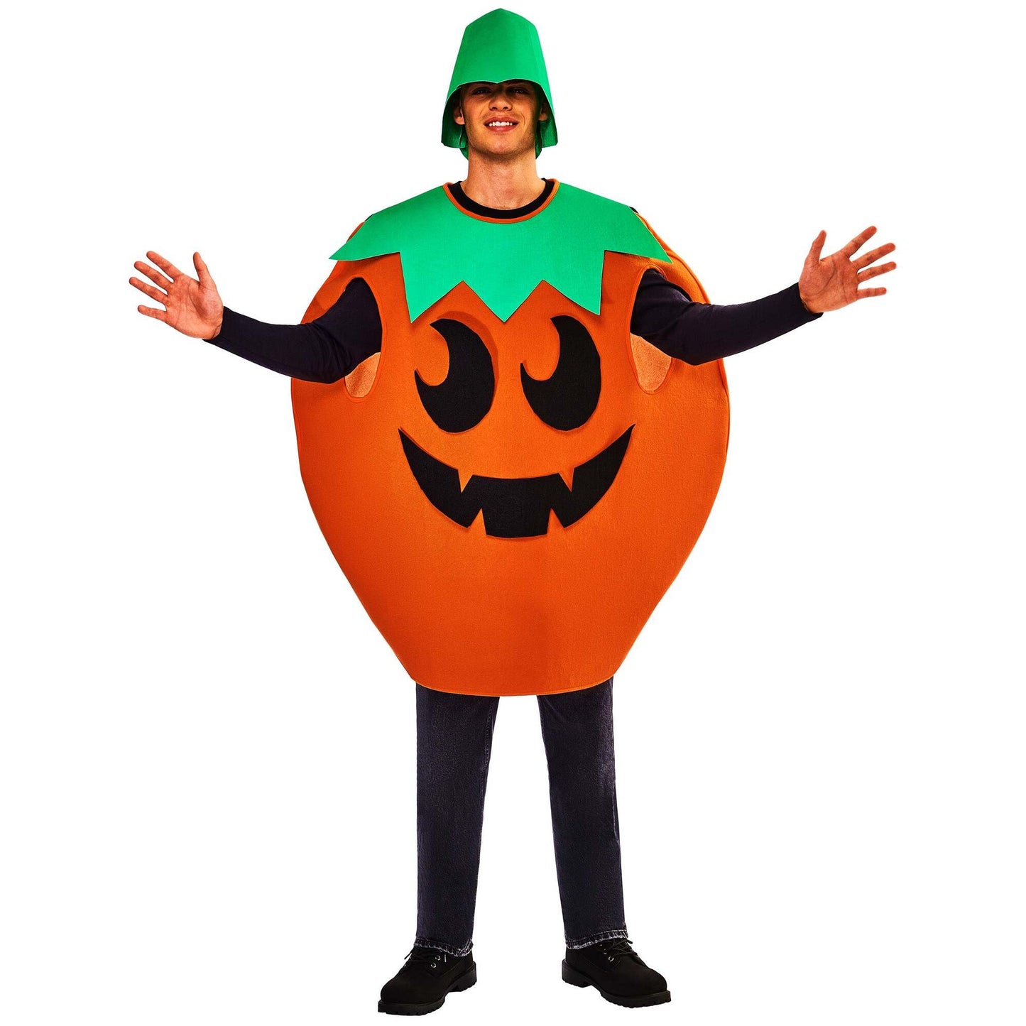Pumpkin Adult Costume Tabard Hat Face Pieces 1