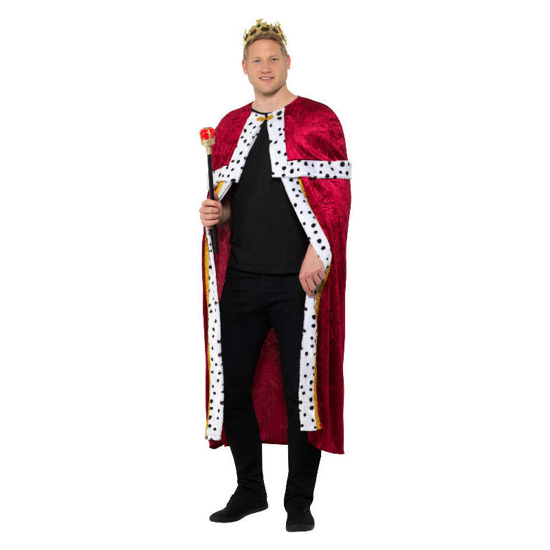 Royal Cloak Red Robe with Crown and Staff 1