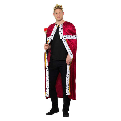 Royal Cloak Red Robe with Crown and Staff 1