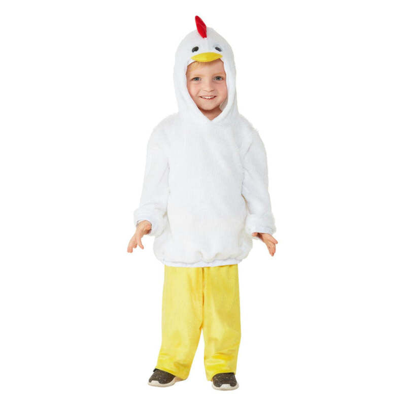 Toddler Chicken Costume White Jumpsuit 1