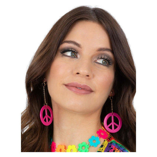 Neon Pink CND Earrings 1