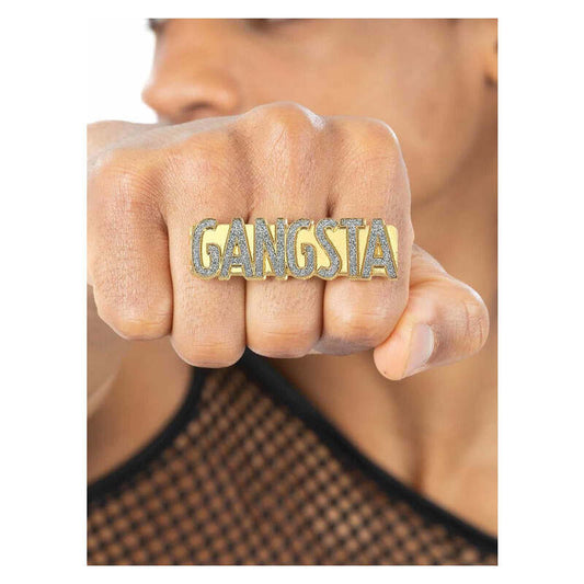 90s Gangsta Ring Plastic Hip Hop Bling Jewellery 1