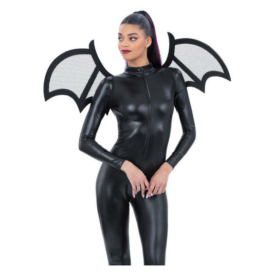 Black Mesh Devil Wings on Elastic 100x40cm 1