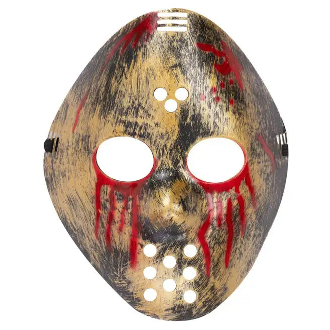Bloody Metallic Hockey Mask on Elastic Strap 1