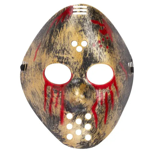 Bloody Metallic Hockey Mask on Elastic Strap 1