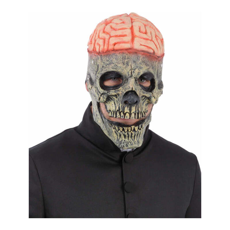 Exposed Brain Skull Latex Mask with Moving Mouth 1