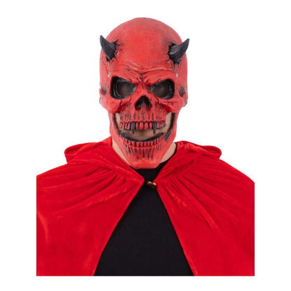 Red Devil Skull Latex Mask with Moving Mouth 1