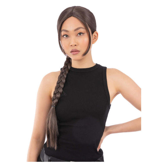 90s Video Game Vixen Plait Wig Lara Croft 1