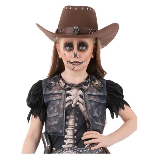 Kids Skeleton Cowboy Hat Cowgirl 1