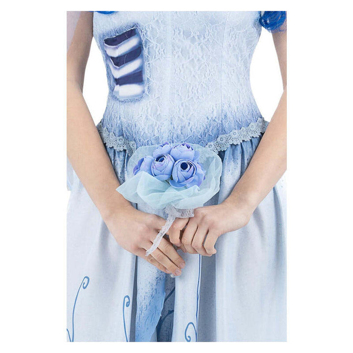 Corpse Bride Emily Flower Bouquet Monochromatic blue 1