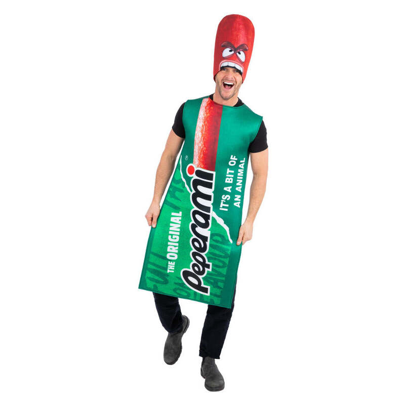 Peperami Animal Break Out Costume Adult Tabbard with Removable Head 1