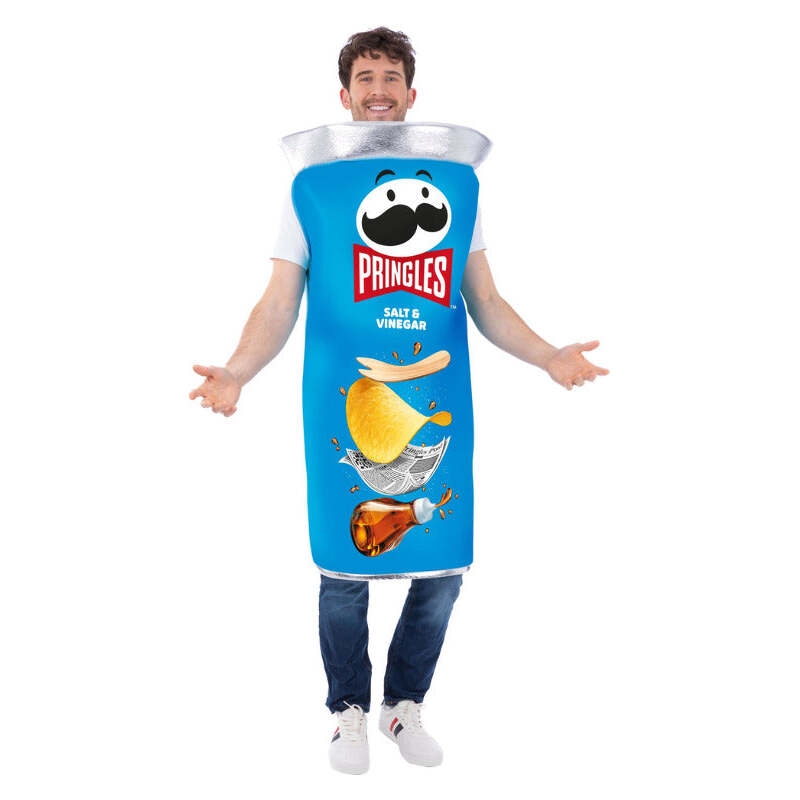 Pringles Salt and Vinegar Can Costume Tabard Blue Tube 1