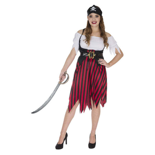Adult Pirate Lady Costume with Dress Headscarf and Belt 1
