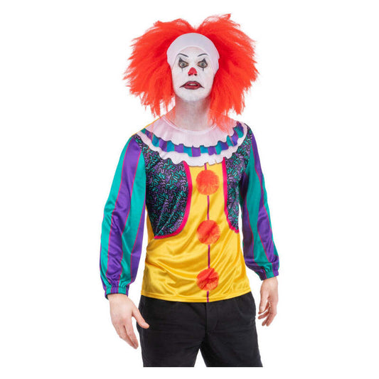 IT Classic Pennywise Top with Printed Clown Details 1990 Movie Costume 1
