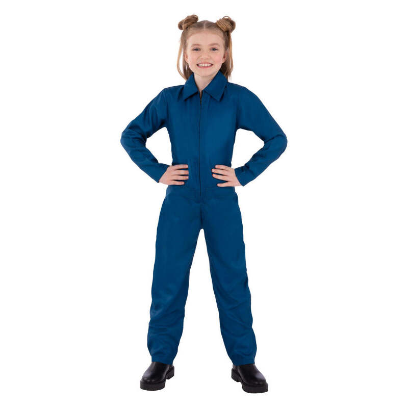 Navy Boiler Suit Costume All in One Kids Unisex Jumpsuit 1