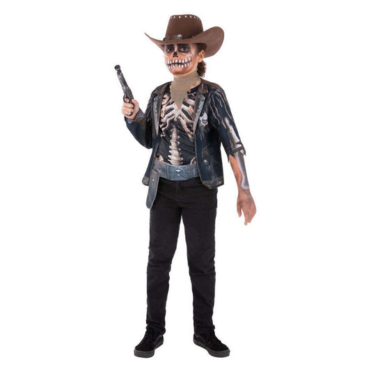 Skeleton Cowboy Costume Top Neckerchief and Holster Belt 1