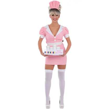 Rocky Horror Usherette Costume Dress Hat Tray Ladies Outfit 1