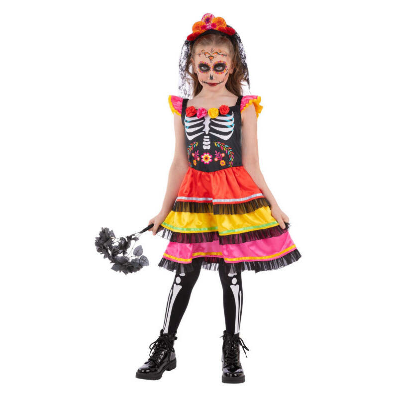 Day of the Dead Fiesta Costume Dress and Rose Headband 1