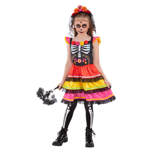 Day of the Dead Fiesta Costume Dress and Rose Headband 1