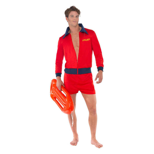 Lifeguard Costume Mens Red Jacket and Shorts 1