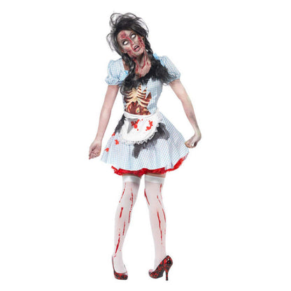 Horror Zombie Countrygirl Costume Blue Dorothy Wizard of Oz  Dress 1