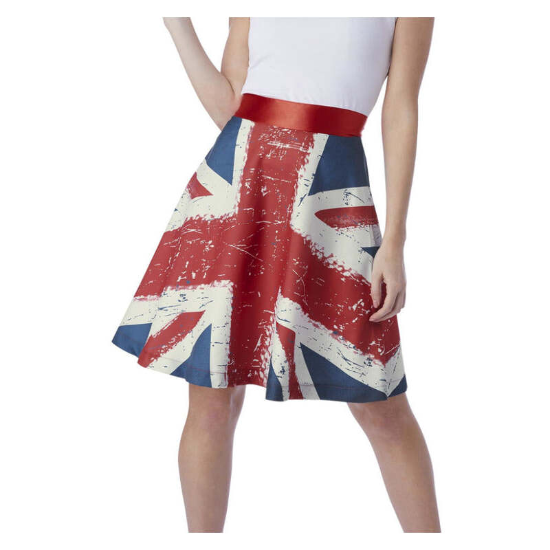 Union Jack Skirt Vintage Style Print for Women 1
