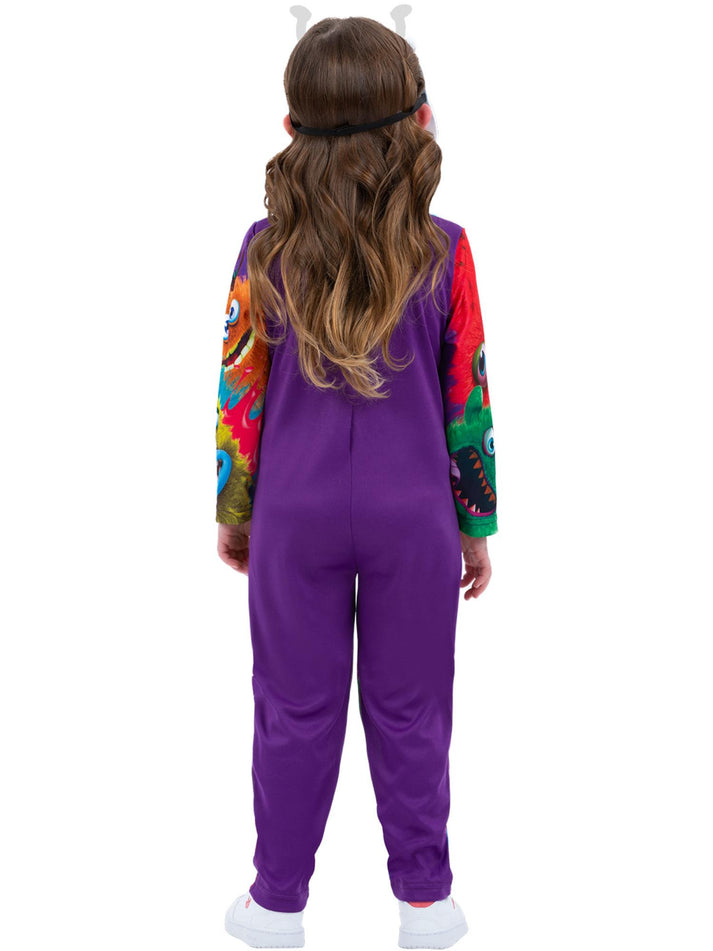 Monster Party Costume Child Multi Coloured Jumpsuit and Mask 4