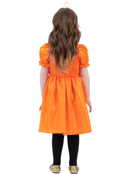 Pumpkin Costume Childs Orange Dress Multi Coloured Headband 4