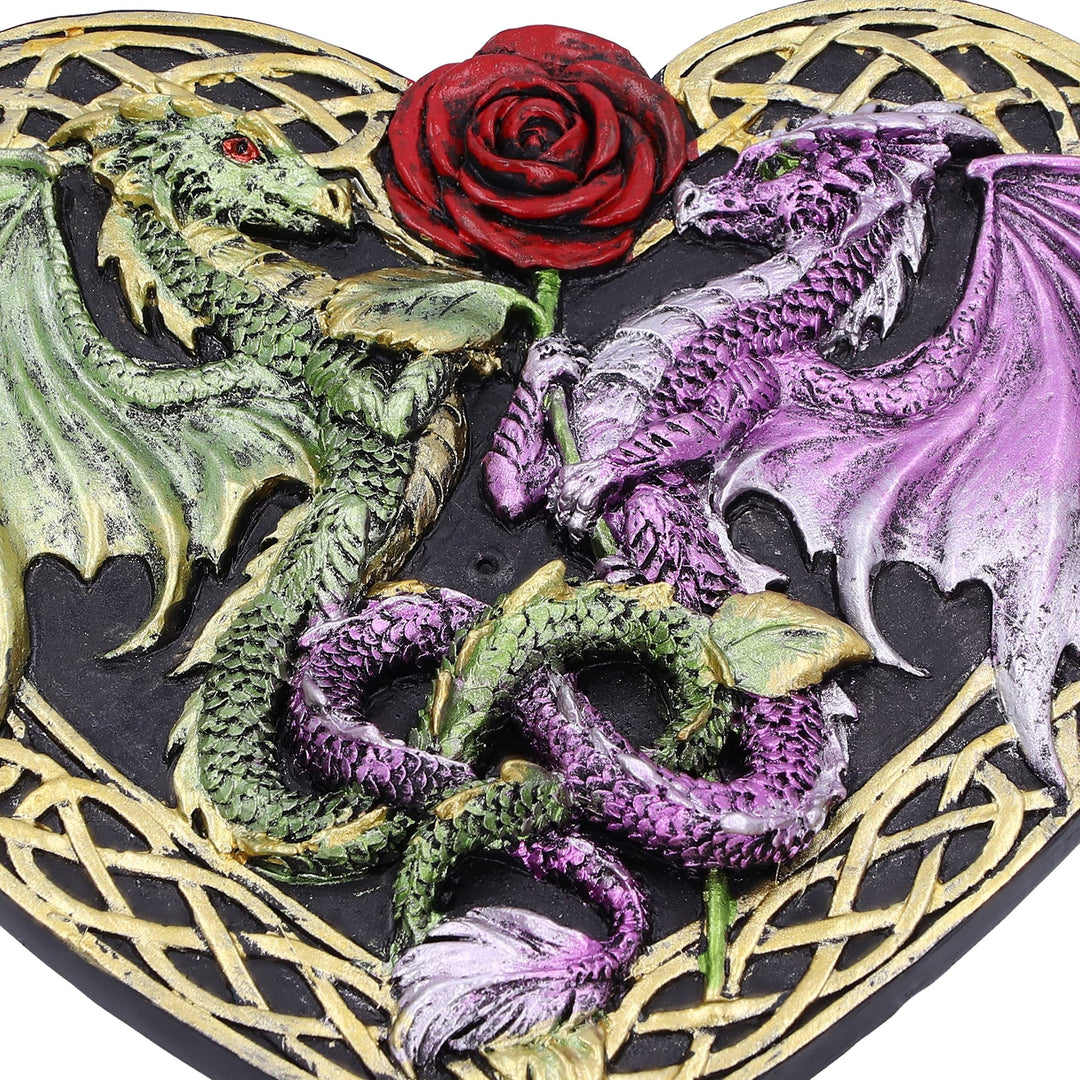 Dragon Love Heart Incense Burner 14cm
