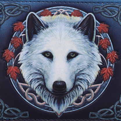 Guardian of the Fall White Autumn Wolf Wallet 6