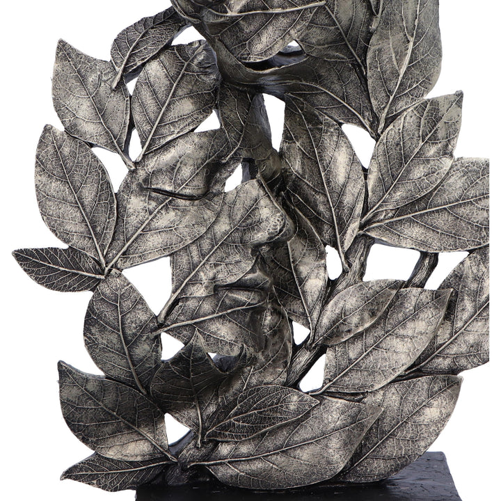 Natural Emotion Embrace Silver Statue 38cm