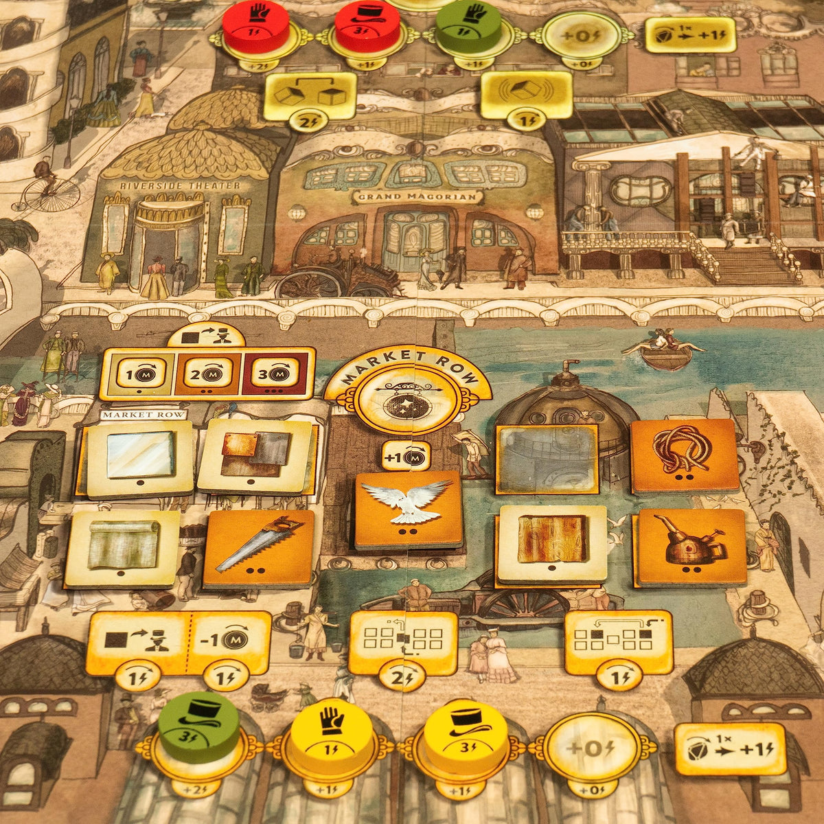 Mindclash Games Trickerion - Legends of Illusion Base Game | Victorian Steampunk Worker Placement Game for 2-4 Players | 48 Unique Trick Cards & Action Selection Mechanics 5