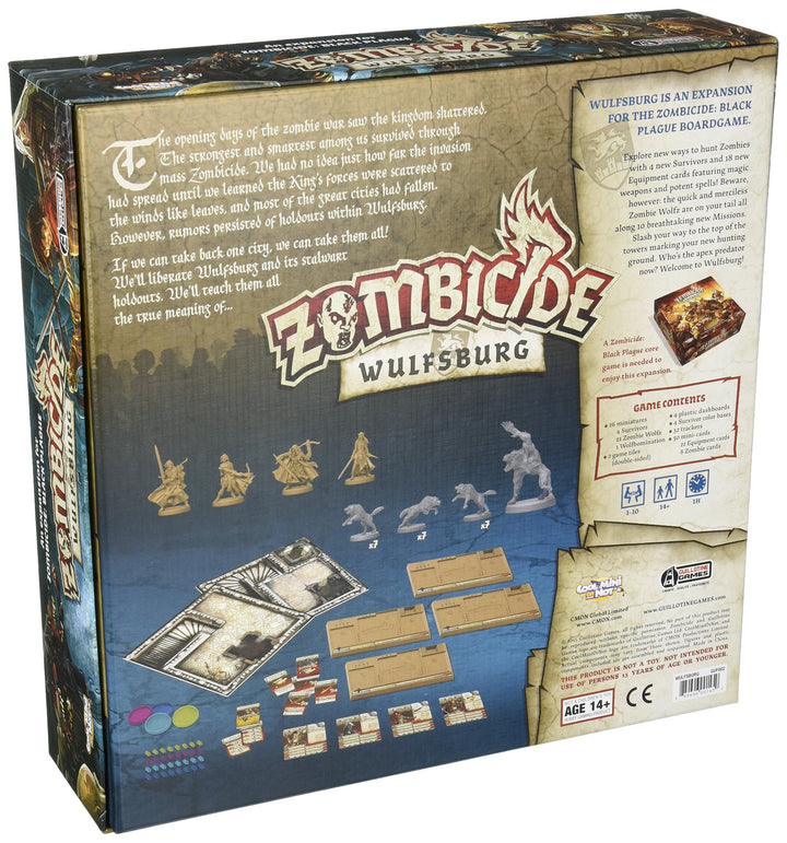 Zombicide Black Plague Wulfsburg Board Game EXPANSION | Strategy Game | Cooperative Board Game for Teens and Adults | Zombie Board Game | Ages 14+ | 1-6 Players | Avg. Playtime 1 Hour | Made by CMON