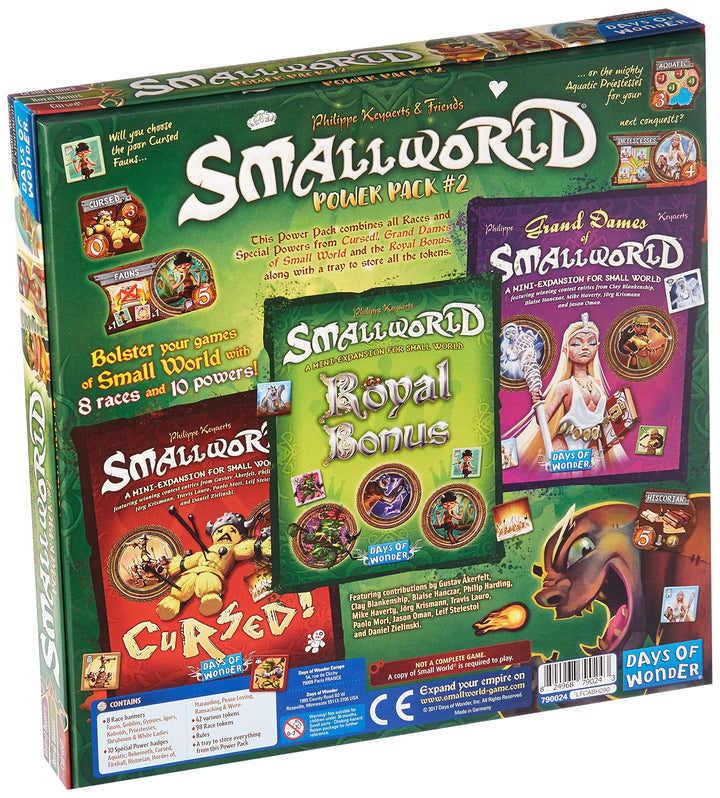 Small World Board Game Cursed! + Royal Bonus + Grand Dames of Small World POWER PACK #2 - Family Game for Kids & Adults, Ages 8+, 2-5 Players, 60 Min Playtime, Made by Days of Wonder