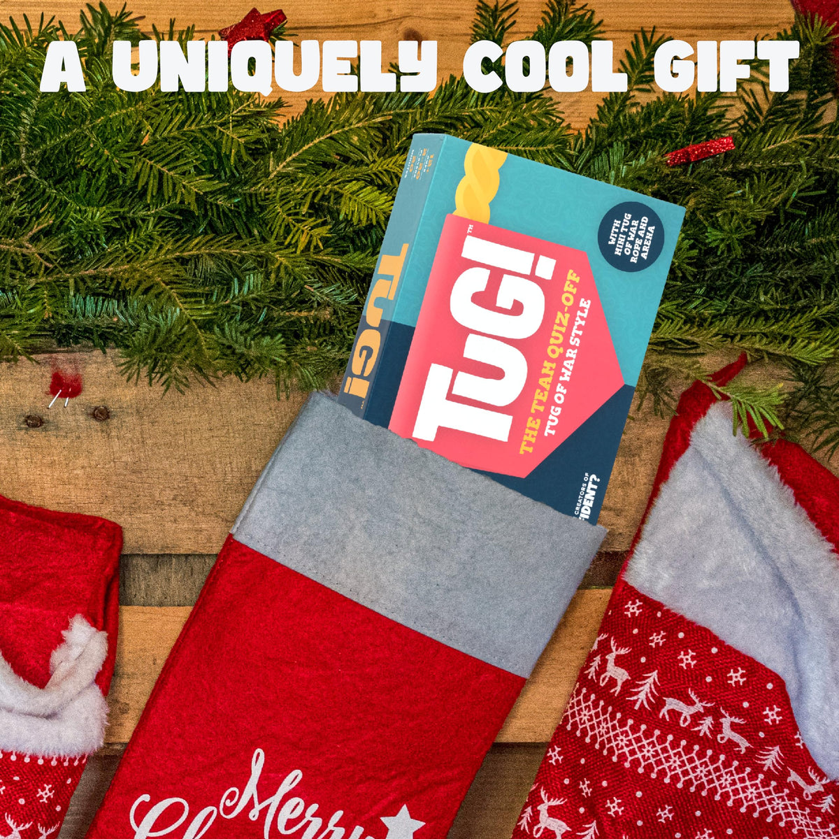 TUG! The Team Trivia Game with a Mini Tug of War in The Box | Perfect for 2-20 Players | Ultimate Holiday Game for Teens, Adults and Family Game Night | Great Gift or Stocking Stuffer | Ages 11+ 6
