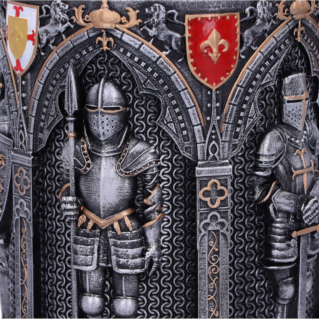 The Vow English Armoured Knight Latin Oath Tankard 15.3cm
