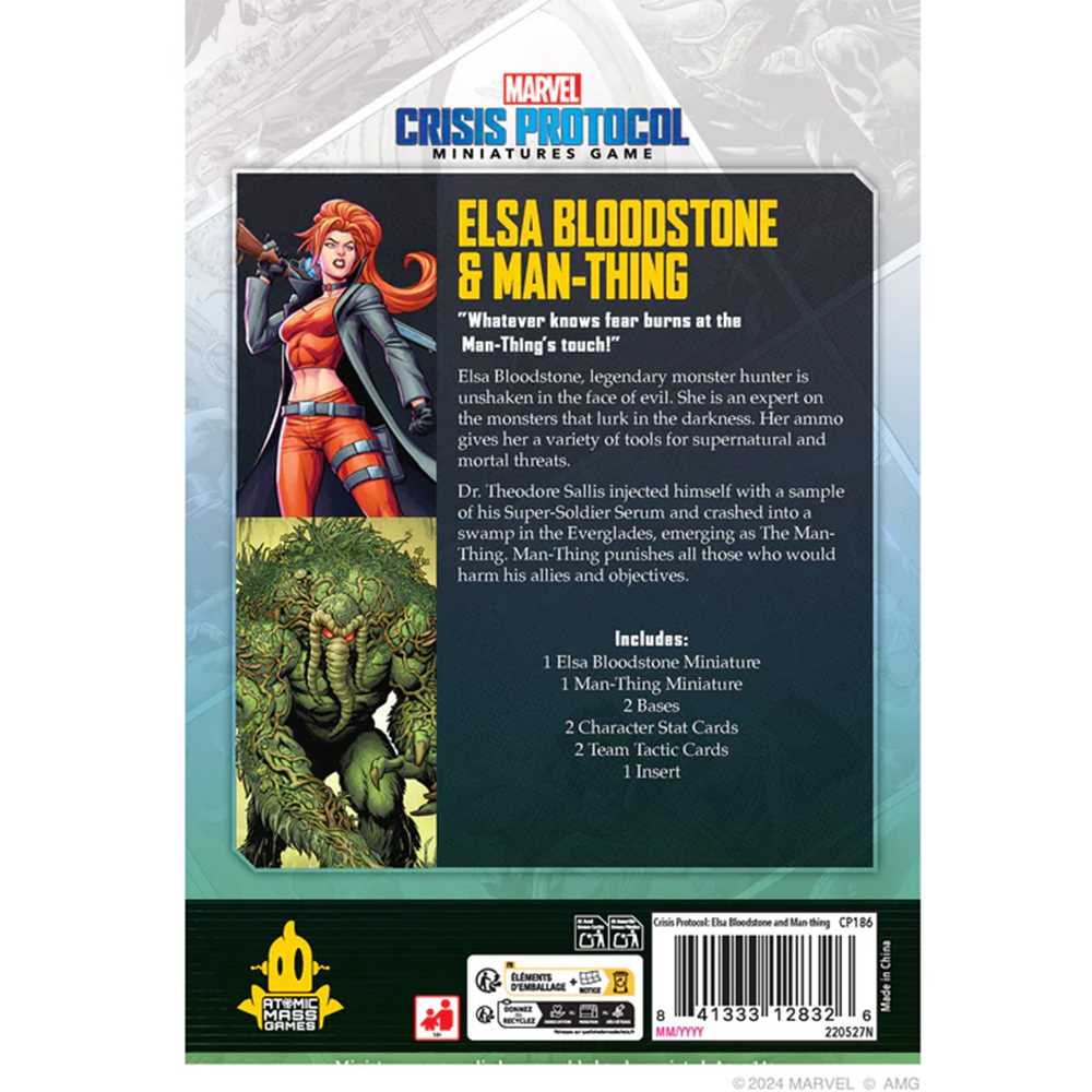Marvel Crisis Protocol Elsa Bloodstone and Man Thing Miniature Game by Atomic Mass 2