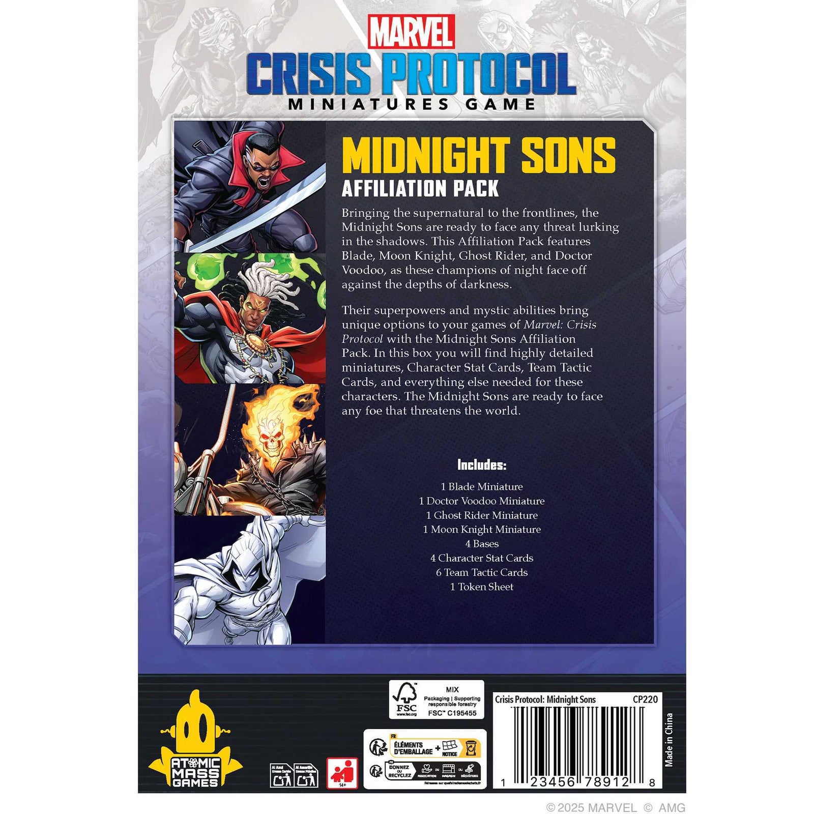 Midnight Sons Affiliation Pack Marvel Crisis Protocol Miniature Game by Atomic Mass 2