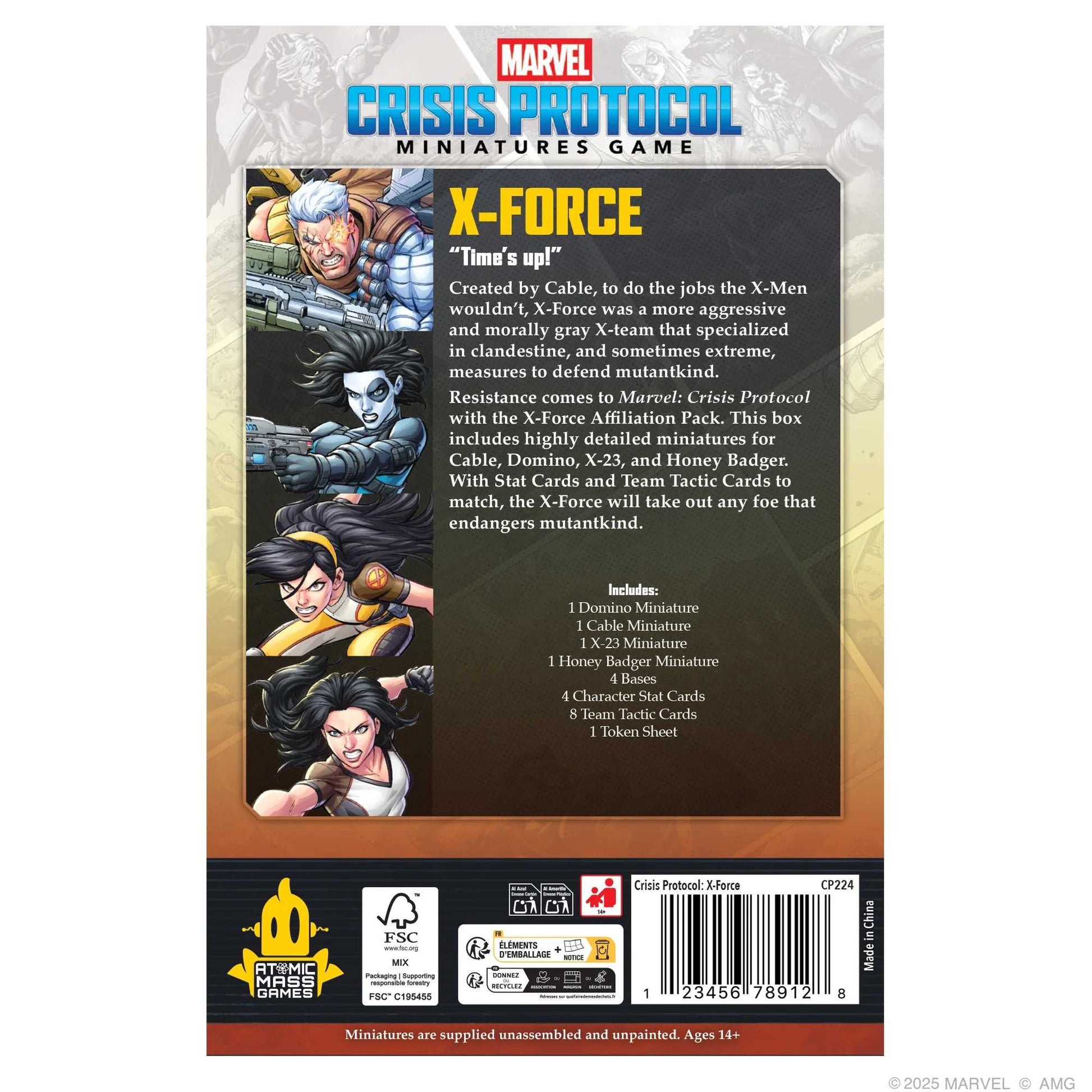Marvel Crisis Protocol X Force Affiliation Pack Miniature Game by Atomic Mass 2