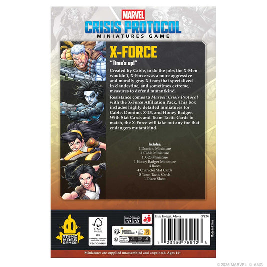 Marvel Crisis Protocol X Force Affiliation Pack Miniature Game by Atomic Mass 2