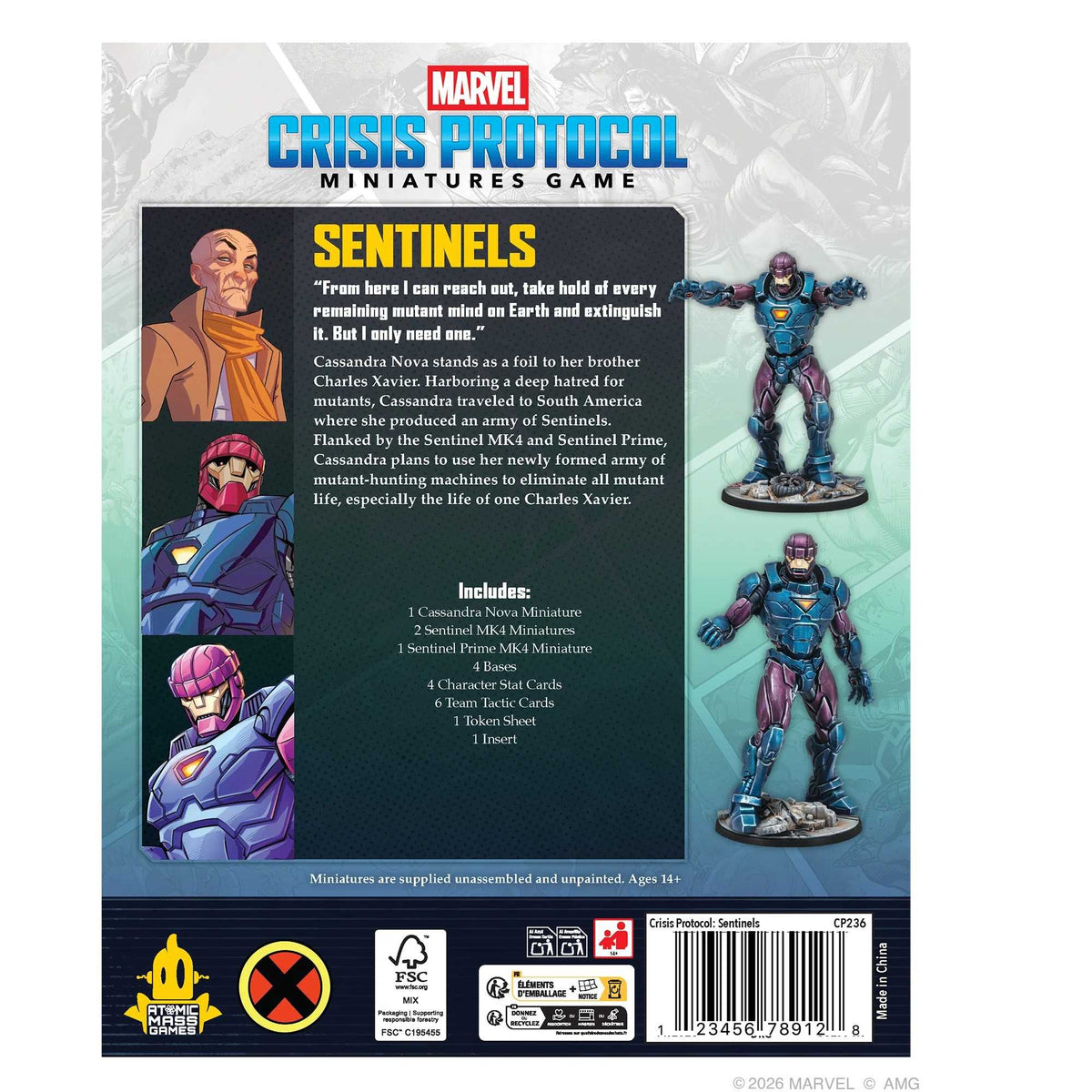 Marvel Crisis Protocol X Men Sentinels Affiliation Pack Miniature Game by Atomic Mass 2