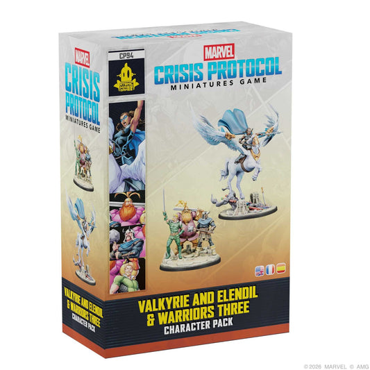 Marvel Crisis Protocol Valkyrie on Aragon and Warriors Three Miniature Game by Atomic Mass 1