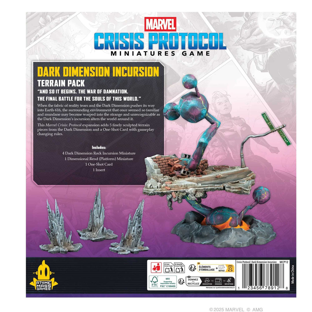 Marvel Crisis Protocol Dark Dimension Incursion Terrain Pack Miniatures Game Expansion