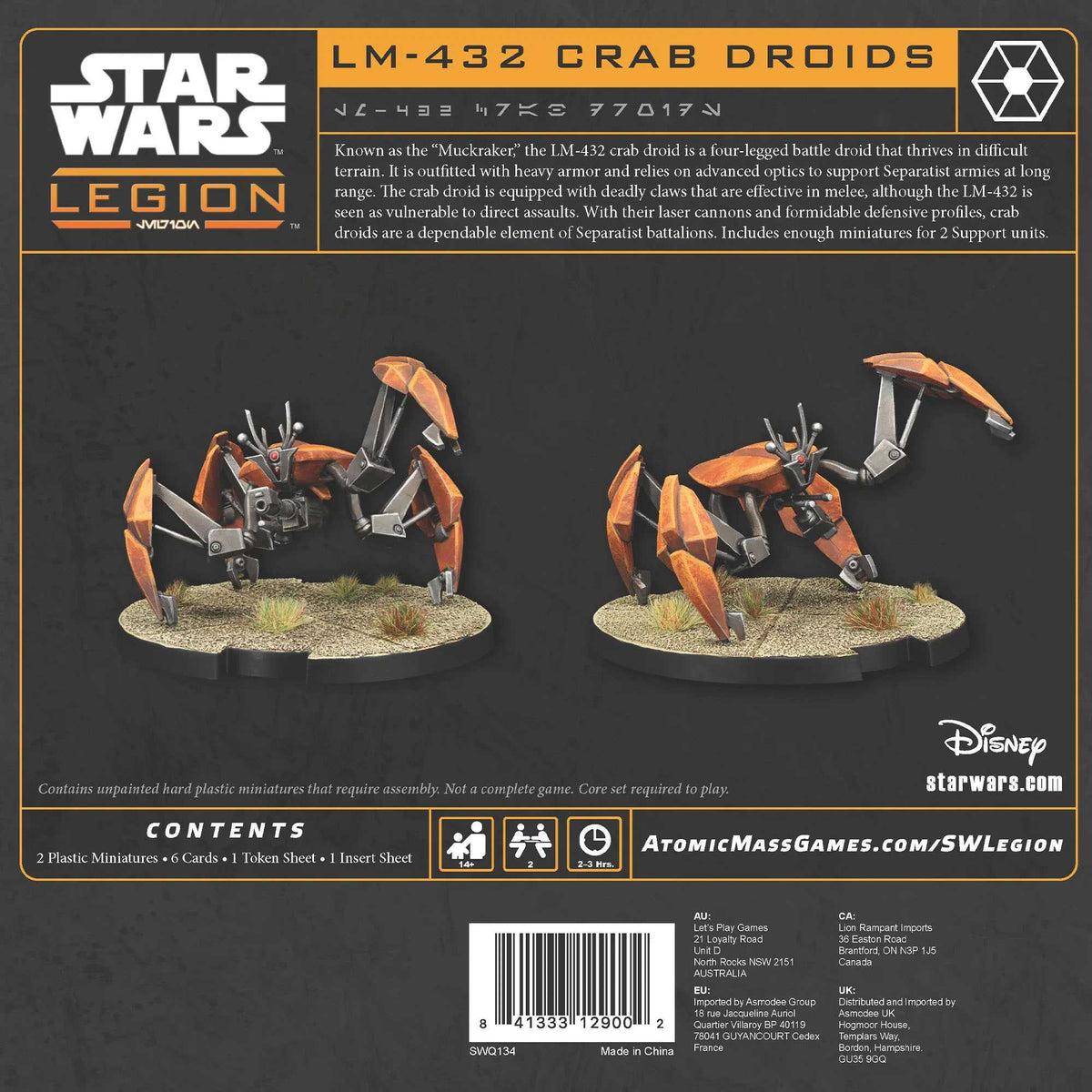 LM 432 Crab Droids Expansion Star Wars Legion Board Game by Atomic Mass 2