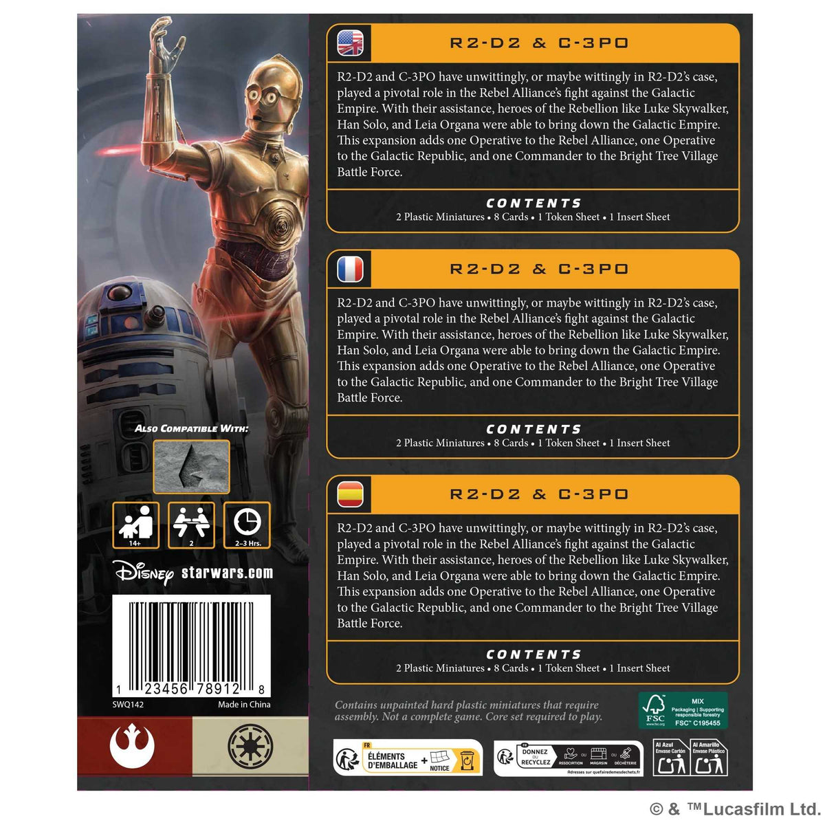 Star Wars Legion R2 D2 and C 3P0 Operative Expansion Board Game by Atomic Mass 2