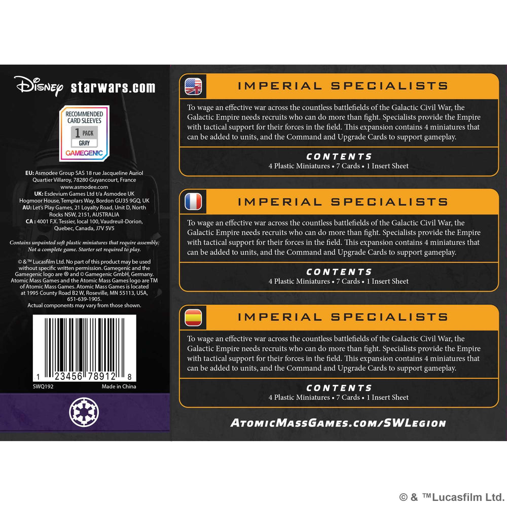 Star Wars Legion Imperial Specialists Miniature Game by Atomic Mass 2